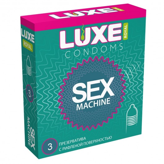 Ребристые презервативы LUXE Royal Sex Machine - 3 шт. - Luxe - купить с доставкой в Ростове-на-Дону