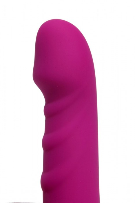 Лиловый силиконовый вибратор для точки G - 17 см. - 4sexdreaM
