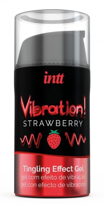 Жидкий интимный гель с эффектом вибрации Vibration! Strawberry - 15 мл. - INTT - купить с доставкой в Ростове-на-Дону