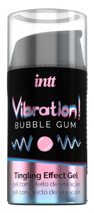 Жидкий интимный гель с эффектом вибрации Vibration! Bubble Gum - 15 мл. - INTT - купить с доставкой в Ростове-на-Дону