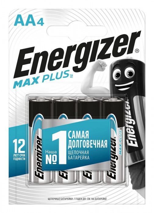 Батарейки Energizer MAX PLUS LR6/E91 AA 1.5V - 4 шт. - Energizer - купить с доставкой в Ростове-на-Дону