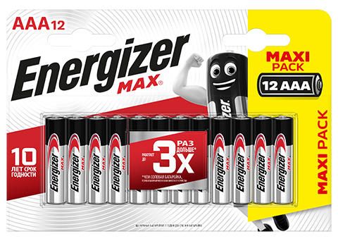 Батарейки Energizer MAX AAA/LR03 1.5V - 12 шт. - Energizer - купить с доставкой в Ростове-на-Дону