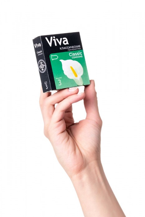 Классические гладкие презервативы VIVA Classic - 3 шт. - VIZIT - купить с доставкой в Ростове-на-Дону