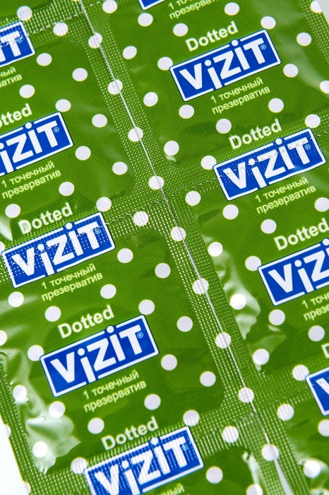Презервативы с точечками VIZIT Dotted - 12 шт. - VIZIT - купить с доставкой в Ростове-на-Дону