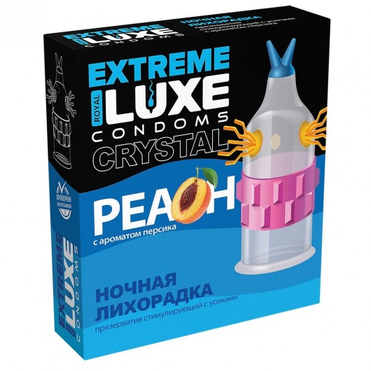 Стимулирующий презерватив  Ночная лихорадка  с ароматом персика - 1 шт. - Luxe - купить с доставкой в Ростове-на-Дону