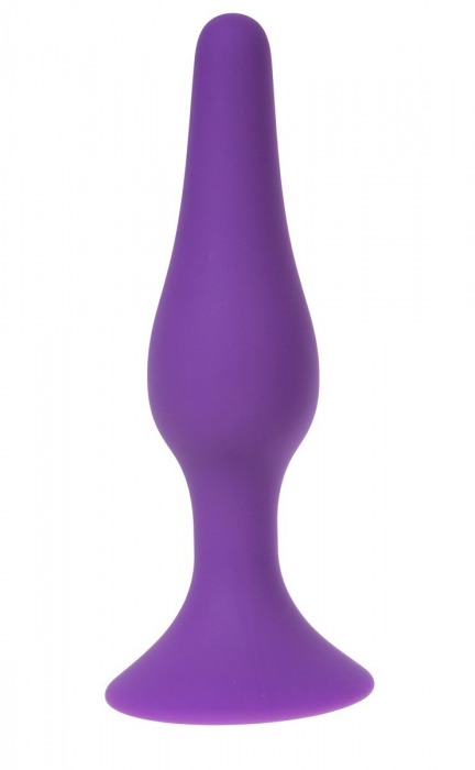 Фиолетовая силиконовая анальная пробка размера XL - 15 см. - OYO