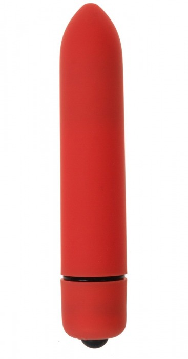 Красная вибропуля с заострённым кончиком - 9,3 см. - OYO