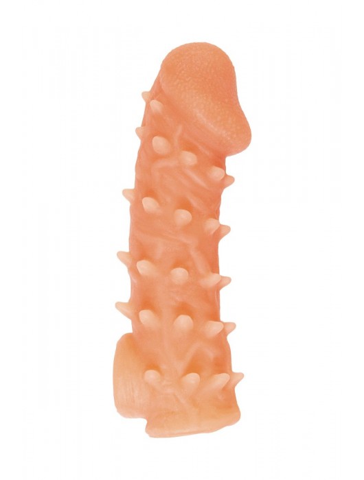 Телесная закрытая насадка с пупырышками Cock Sleeve Size S - 13,8 см. - KOKOS - в Ростове-на-Дону купить с доставкой