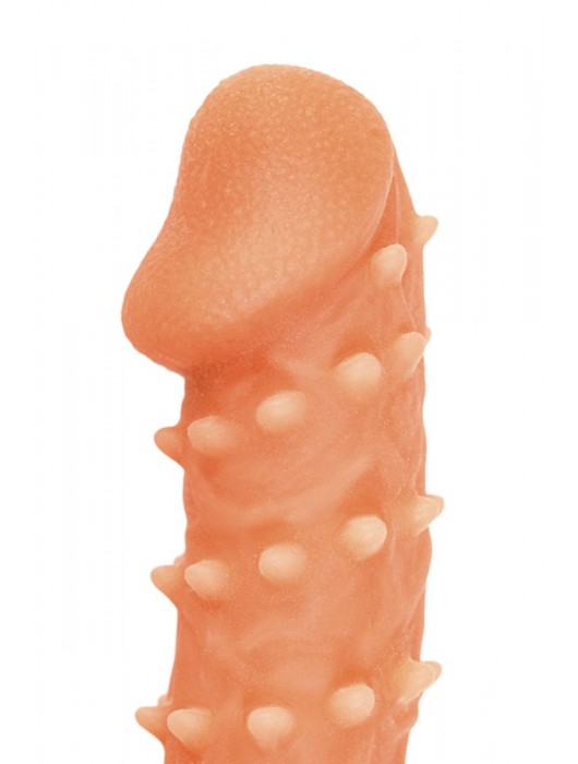 Телесная закрытая насадка с пупырышками Cock Sleeve Size S - 13,8 см. - KOKOS - в Ростове-на-Дону купить с доставкой