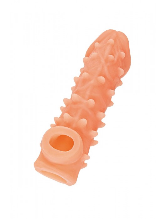 Телесная закрытая насадка с пупырышками Cock Sleeve Size L - 17,6 см. - KOKOS - в Ростове-на-Дону купить с доставкой