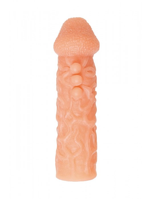 Телесная закрытая насадка с шершавой головкой Cock Sleeve Size S - 13,8 см. - KOKOS - в Ростове-на-Дону купить с доставкой