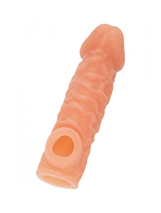 Телесная закрытая насадка с шершавой головкой Cock Sleeve Size S - 13,8 см. - KOKOS - в Ростове-на-Дону купить с доставкой