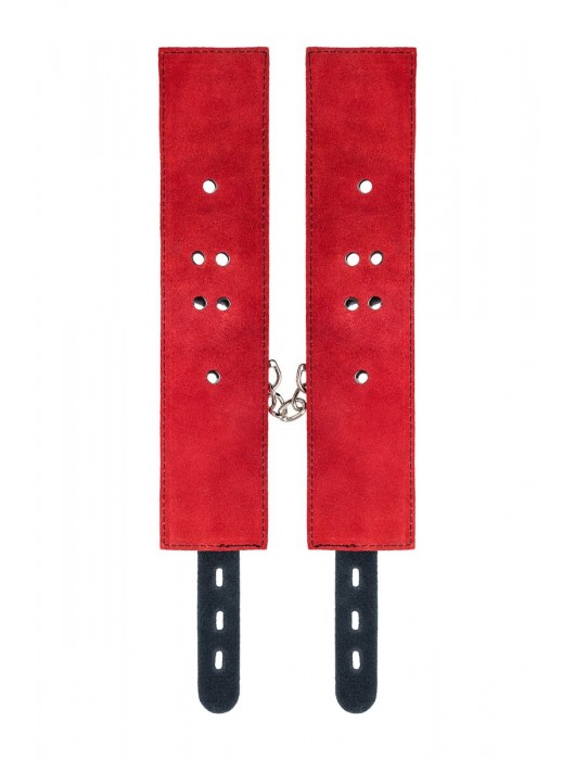 Красно-черные оковы на ноги из кожи - ToyFa - купить с доставкой в Ростове-на-Дону