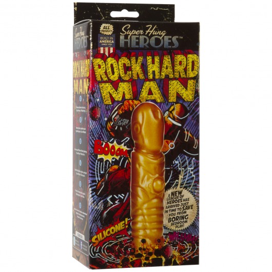 Фаллоимитатор Железного Человека SUPER HUNG HEROES Rock Hard Man - 20 см. - Doc Johnson