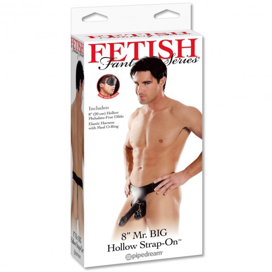 Полый страпон Mr. Big Hollow 8  Strap-on - 20,3 см. - Pipedream - купить с доставкой в Ростове-на-Дону