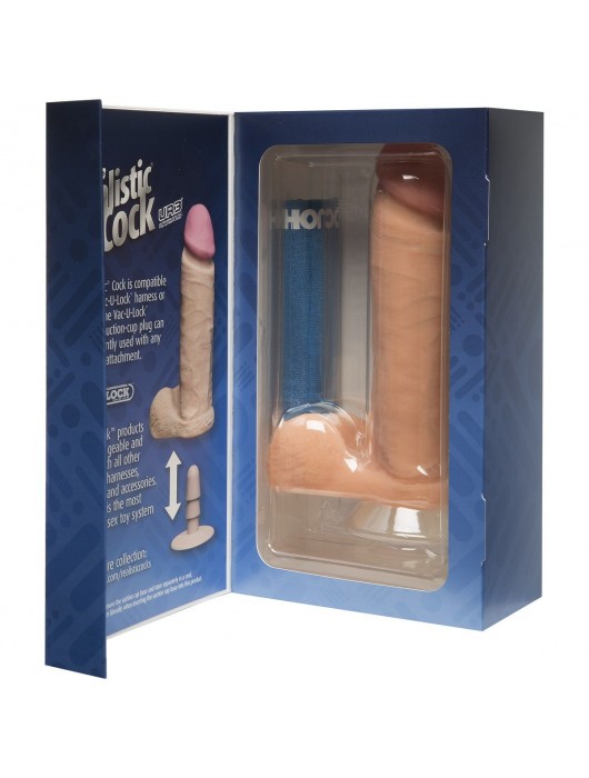 Ультрареалистичный фаллоимитатор The Realistic Cock ULTRASKYN 8” - 20,57 см. - Doc Johnson