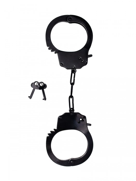 Черные стальные наручники - Le Frivole - купить с доставкой в Ростове-на-Дону