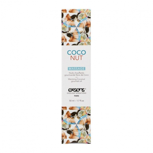 Разогревающее массажное масло с ароматом кокоса Gourmet Coconut - 50 мл. - Exsens - купить с доставкой в Ростове-на-Дону