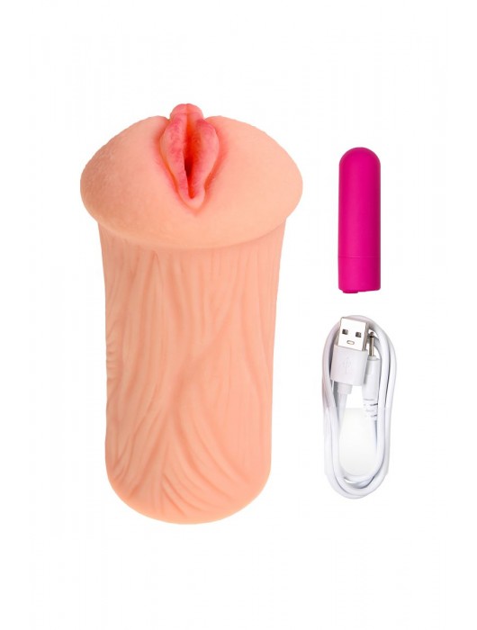 Реалистичный мастурбатор-вагина телесного цвета Elegance.001 с вибрацией - KOKOS - в Ростове-на-Дону купить с доставкой