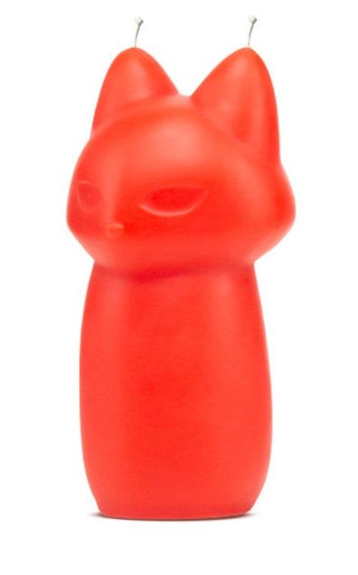 Красная БДСМ-свеча в форме злой кошки Fox Drip Candle - Blush Novelties - купить с доставкой в Ростове-на-Дону