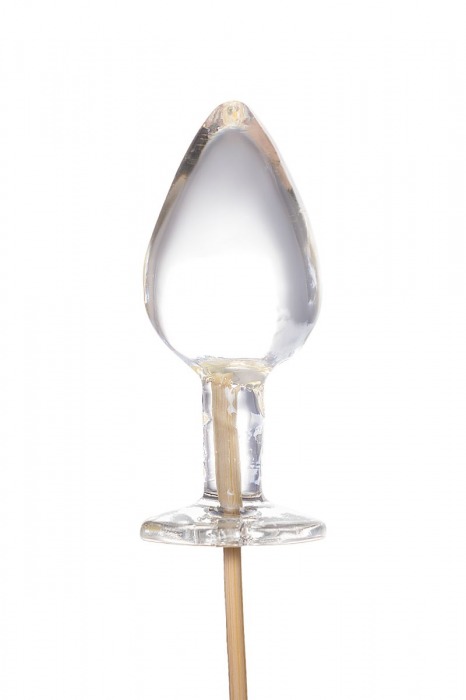 Прозрачный леденец в форме малой анальной пробки со вкусом пина колада - Sosuчki - купить с доставкой в Ростове-на-Дону