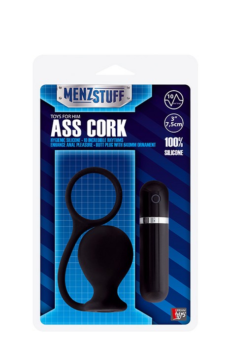 Анальная вибровтулка MENZSTUFF ASS CORK WIDE - 7,5 см. - Dream Toys - в Ростове-на-Дону купить с доставкой