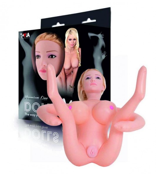 Надувная секс-кукла с реалистичной головой и поднятыми ножками - ToyFa - в Ростове-на-Дону купить с доставкой