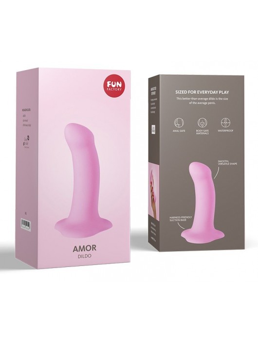 Розовый фаллоимитатор Amor - 14 см. - Fun Factory