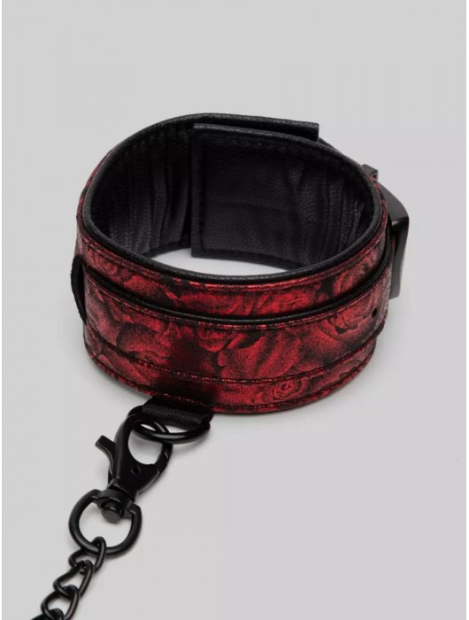 Красно-черные оковы Reversible Faux Leather Ankle Cuffs - Fifty Shades of Grey - купить с доставкой в Ростове-на-Дону