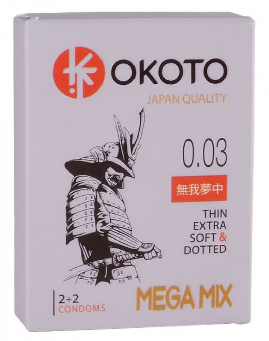 Набор из 4 презервативов OKOTO MegaMIX - Sitabella - купить с доставкой в Ростове-на-Дону