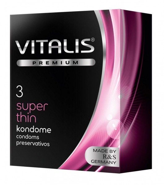 Ультратонкие презервативы VITALIS PREMIUM super thin - 3 шт. - Vitalis - купить с доставкой в Ростове-на-Дону