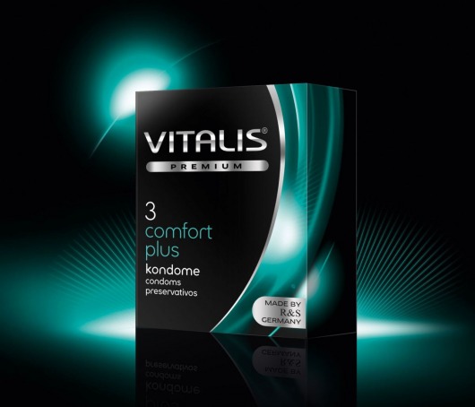 Контурные презервативы VITALIS PREMIUM comfort plus - 3 шт. - Vitalis - купить с доставкой в Ростове-на-Дону