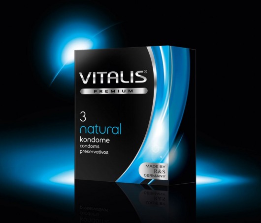 Классические презервативы VITALIS PREMIUM natural - 3 шт. - Vitalis - купить с доставкой в Ростове-на-Дону
