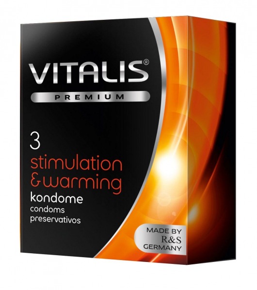 Презервативы VITALIS PREMIUM stimulation   warming с согревающим эффектом - 3 шт. - Vitalis - купить с доставкой в Ростове-на-Дону