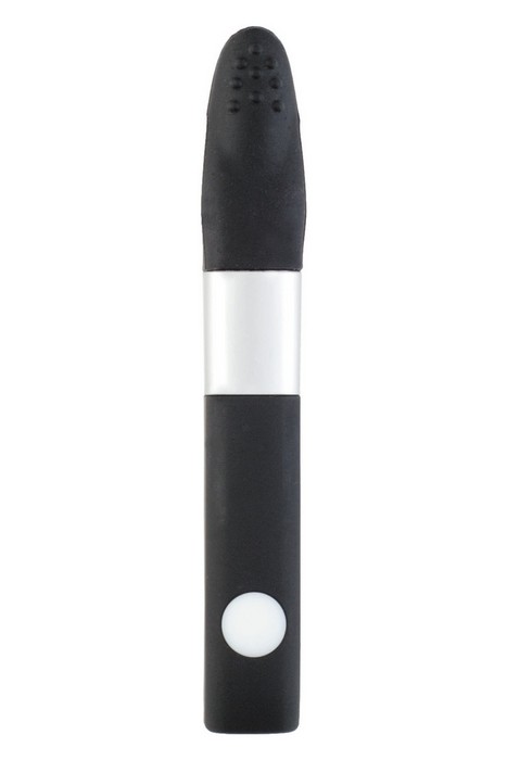 Чёрный клиторальный вибратор с 8Gb USB памяти и 7 режимами вибрации - Qvibry