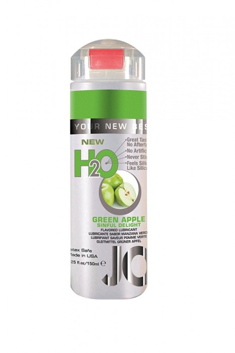 Ароматизированный любрикант на водной основе JO Flavored  Green Apple H2O - 150 мл. - System JO - купить с доставкой в Ростове-на-Дону