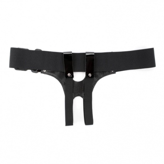 Универсальные лаковые трусики для страпона - БДСМ Арсенал - купить с доставкой в Ростове-на-Дону