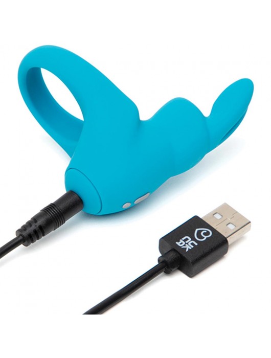 Голубое эрекционное виброкольцо Happy Rabbit Rechargeable Rabbit Cock Ring - Happy Rabbit - в Ростове-на-Дону купить с доставкой