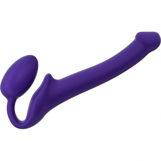 Фиолетовый безремневой страпон Silicone Bendable Strap-On - size S - Strap-on-me - купить с доставкой в Ростове-на-Дону