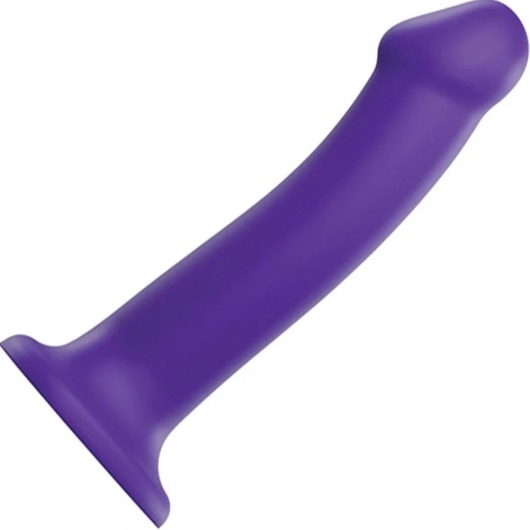 Фиолетовый фаллоимитатор-насадка Strap-On-Me Dildo Dual Density size L - 19 см. - Strap-on-me - купить с доставкой в Ростове-на-Дону