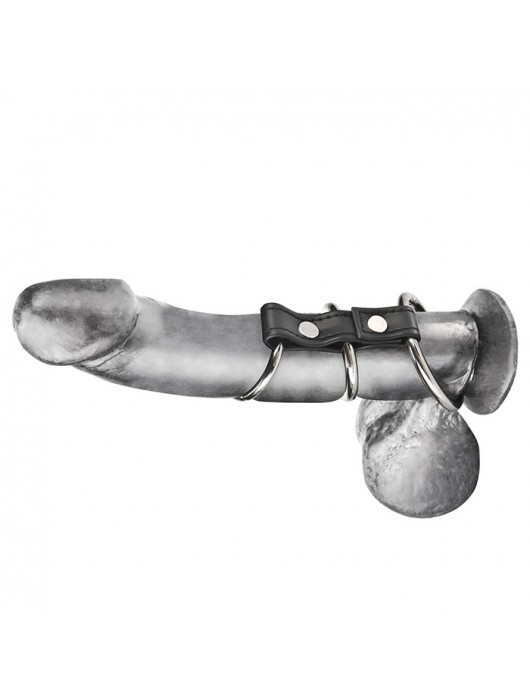 Хомут на пенис из трех металлических колец 3 RING GATES OF HELL - BlueLine - в Ростове-на-Дону купить с доставкой