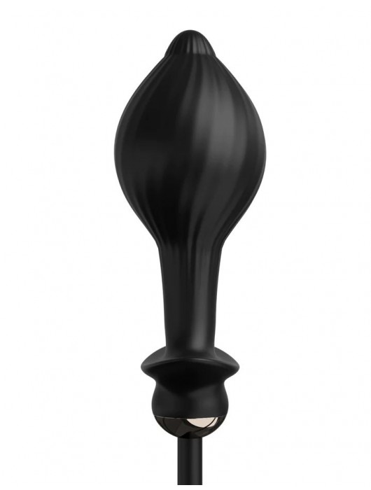 Черная надувная анальная вибропробка Auto-Throb - 13 см. - Pipedream