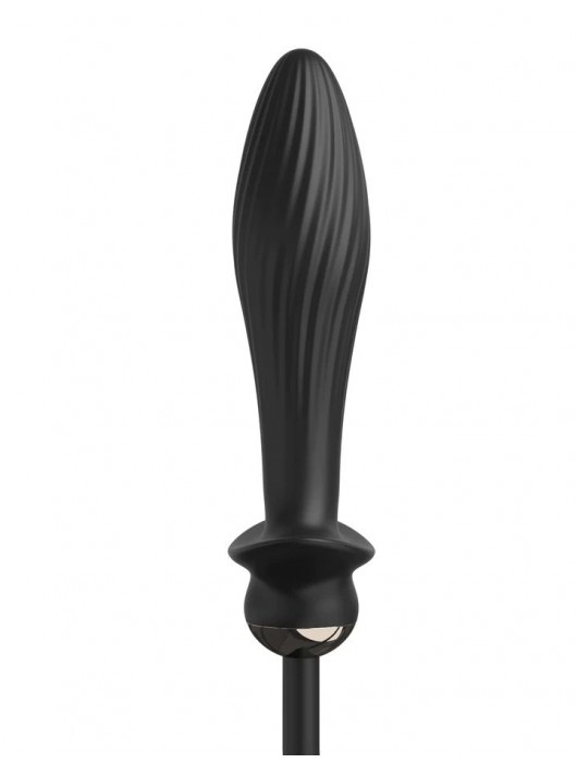 Черная надувная анальная вибропробка Auto-Throb - 13 см. - Pipedream