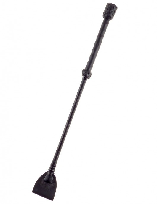 Чёрный стек-хлопушка  Beginners Crop - 43,5 см. - Pipedream - купить с доставкой в Ростове-на-Дону