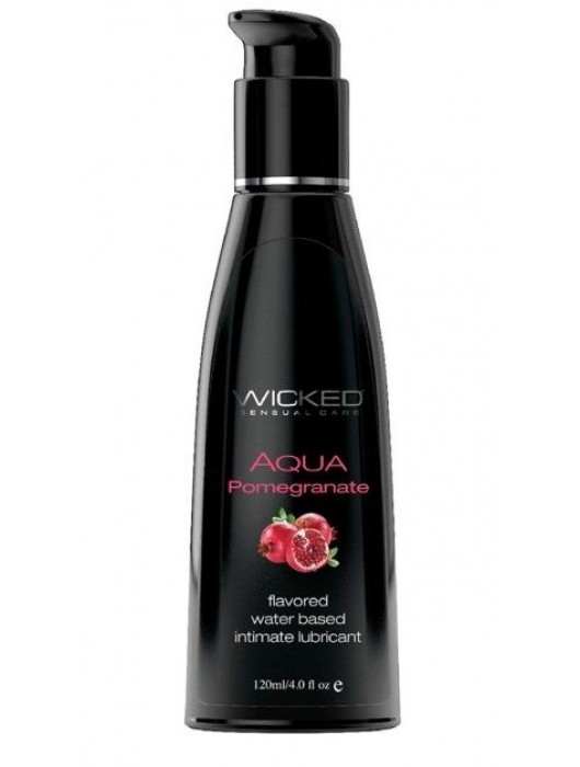 Лубрикант со вкусом граната Wicked Aqua Pomegranate - 120 мл. - Wicked - купить с доставкой в Ростове-на-Дону