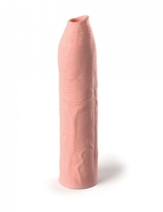 Телесная насадка-удлинитель Uncut Silicone Penis Enhancer - 17,8 см. - Pipedream - в Ростове-на-Дону купить с доставкой