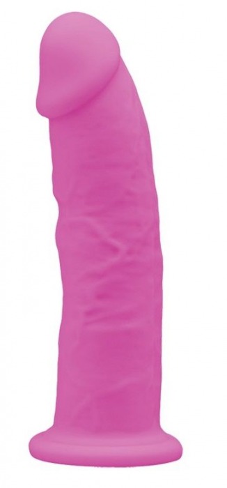 Розовый, светящийся в темноте фаллоимитатор Model 2 - 15,4 см. - Adrien Lastic