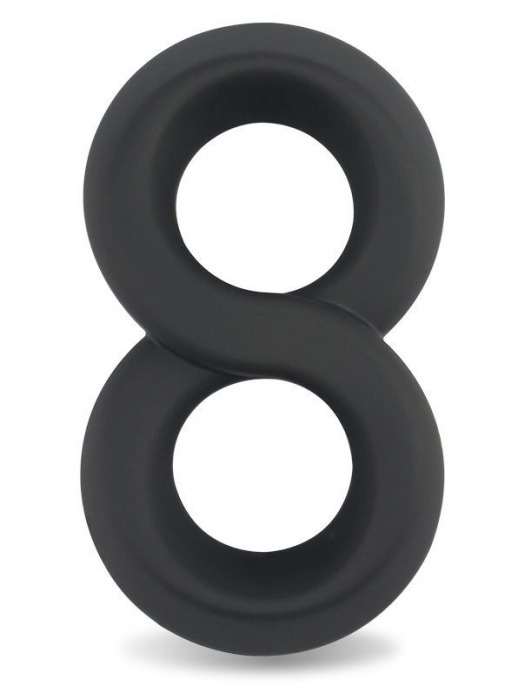 Черное двойное эрекционное кольцо Ultra Soft Platinum Cure Silicone Cockring - Lovetoy - в Ростове-на-Дону купить с доставкой