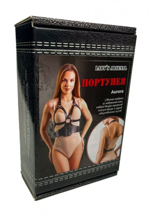 Кожаная портупея Aurora - БДСМ Арсенал - купить с доставкой в Ростове-на-Дону