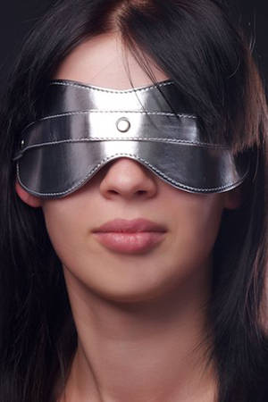 Серебристая маска на глаза - Sitabella - купить с доставкой в Ростове-на-Дону